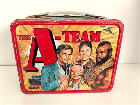 a team lunch box metal|a team metal lunch box.